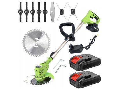 7571 aku strunova sekacka na travu krovinorez 2x struna 2x baterie 21v